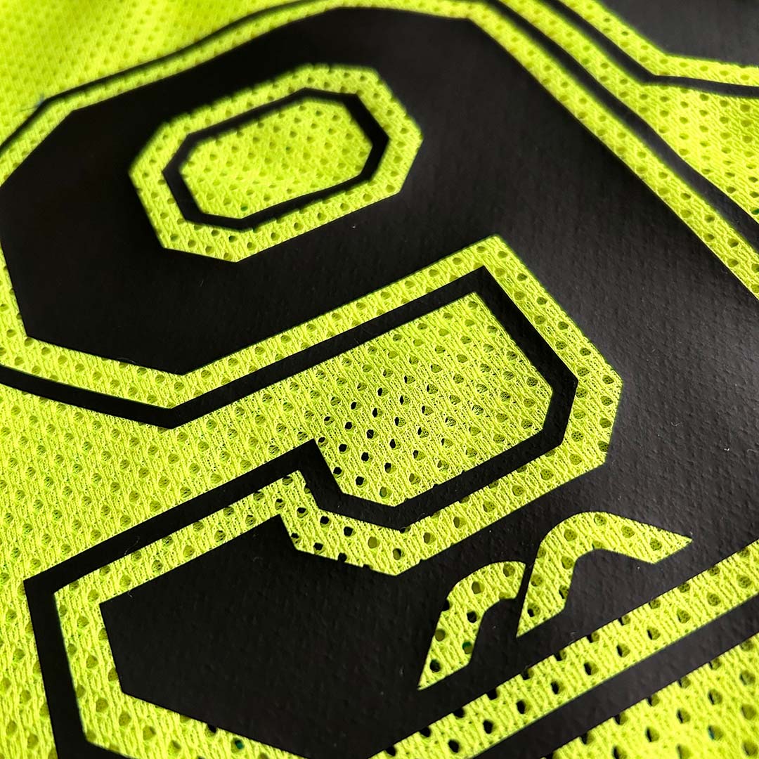 Yellow Mesh Mercian Field Hockey Jersey Number