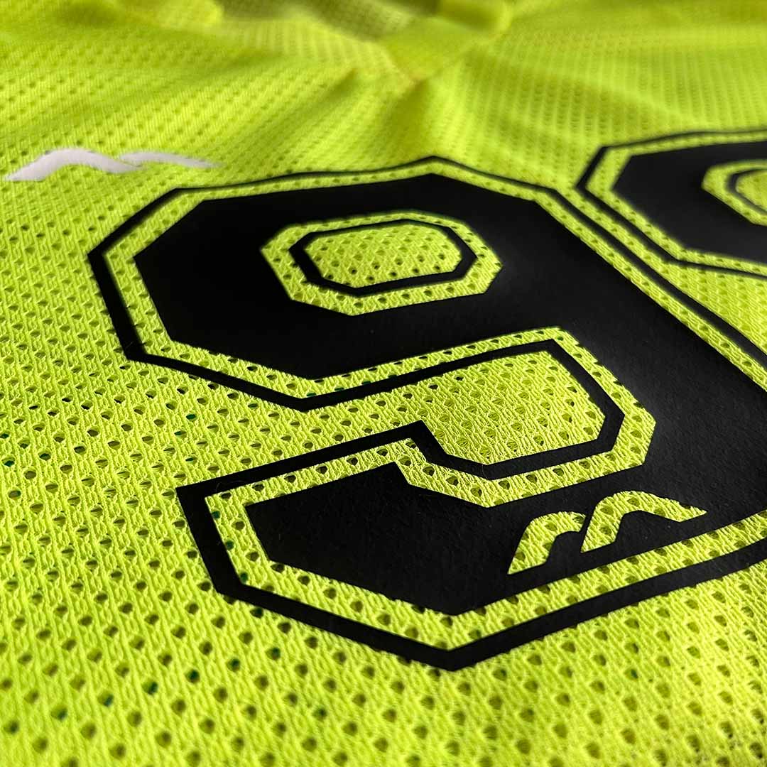Yellow Mesh Mercian Field Hockey Jersey Number 99