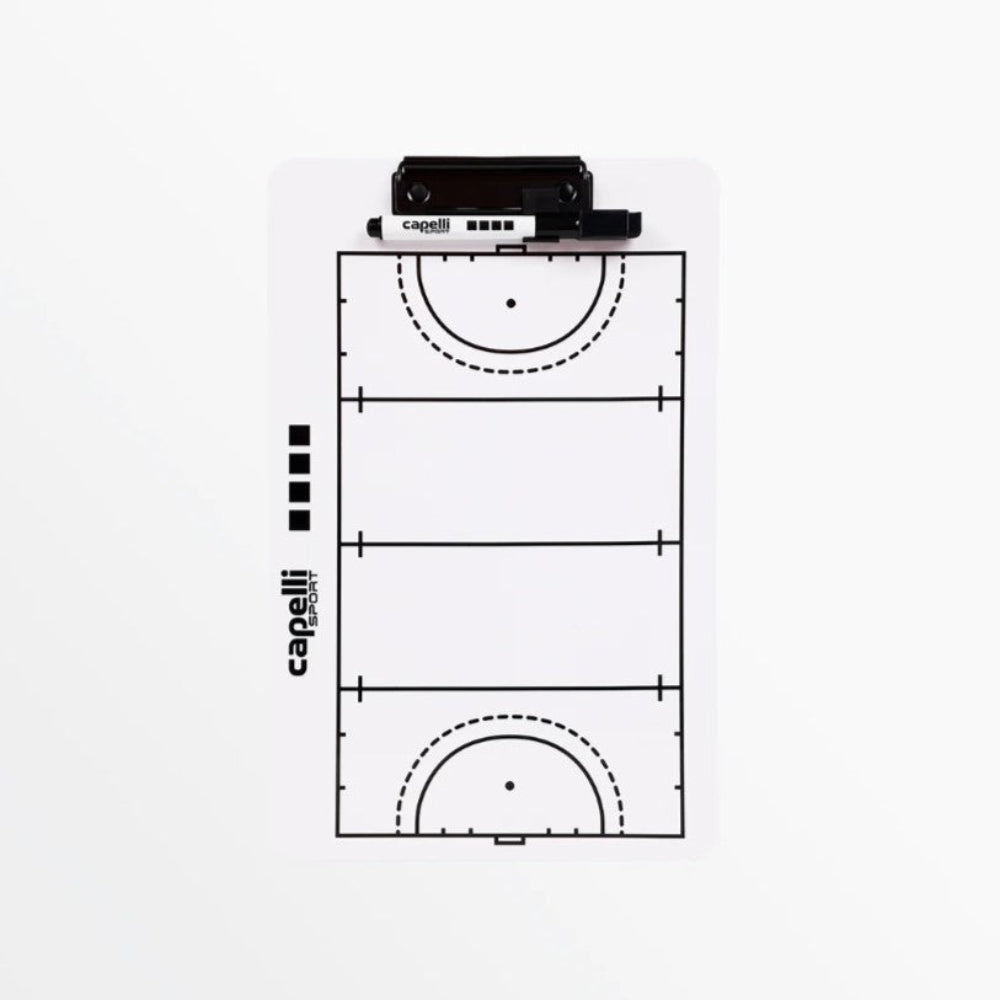 Diagram of a field hockey field layout