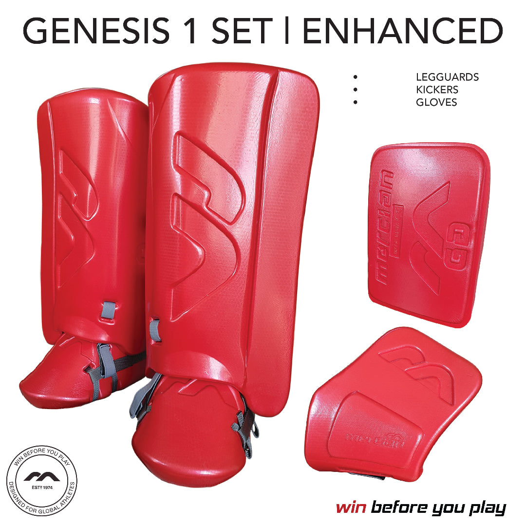 Mercian Genesis 1 Red Field Hockey Goalkeeper Set