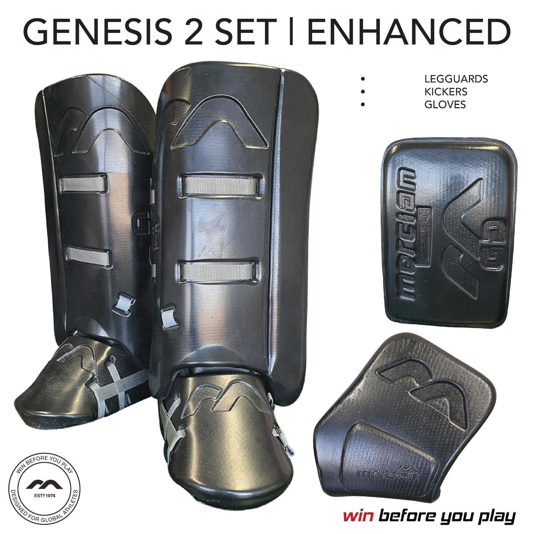 Mercian Genesis 2 Black Field Hockey Goalkeeper Set
