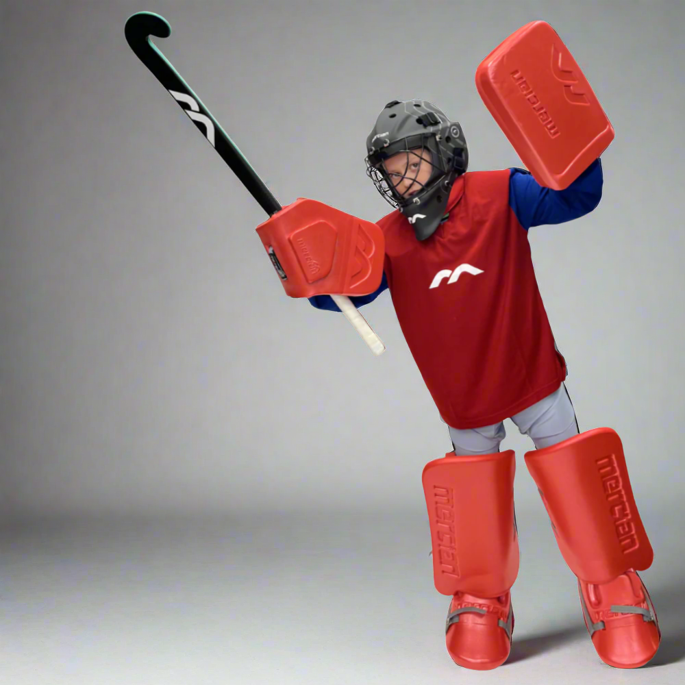 Mercian Genesis 3 Field Hockey Goalkeeper Junior Youth set in red