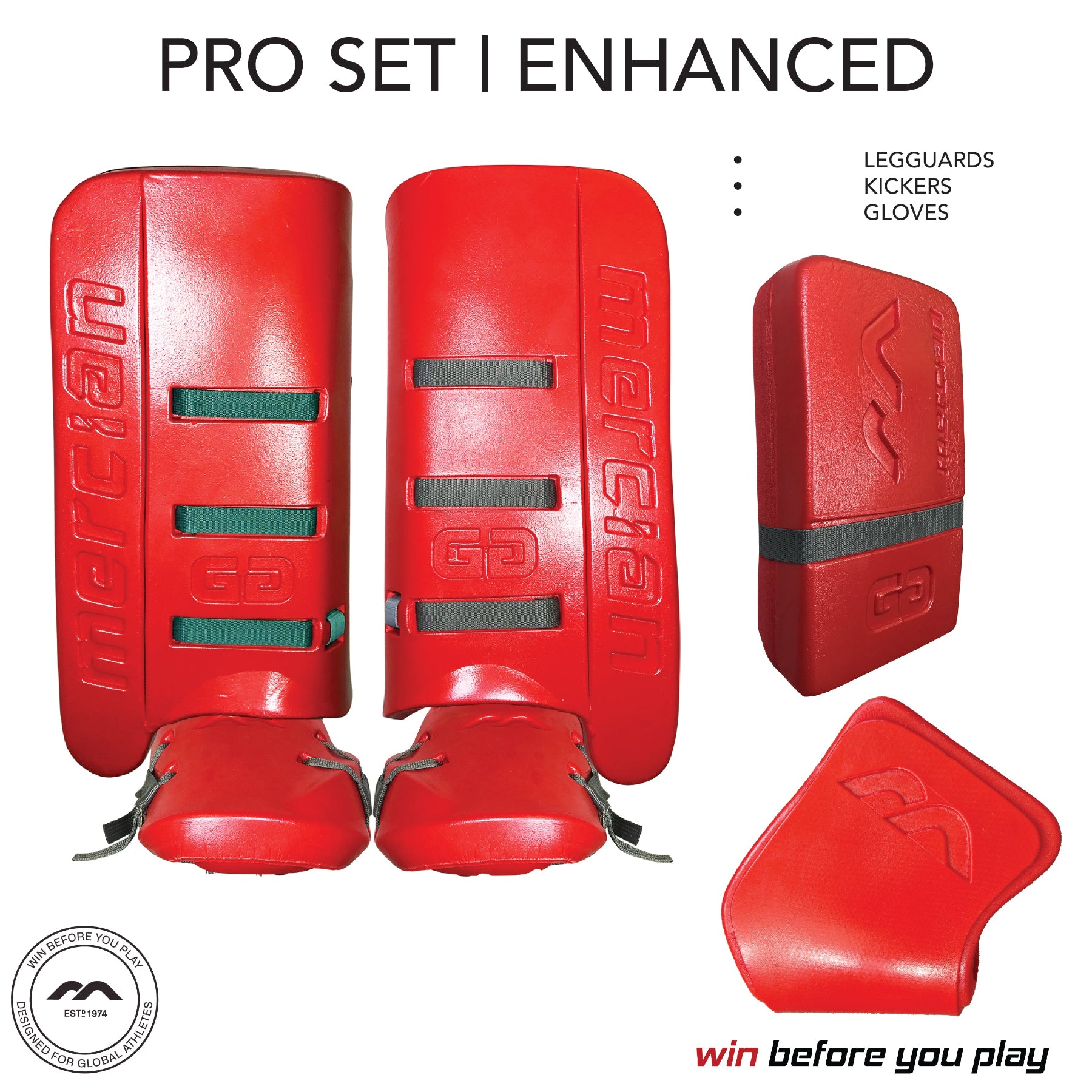 Mercian Evolution Pro Field Hockey Goalkeeper Set Red