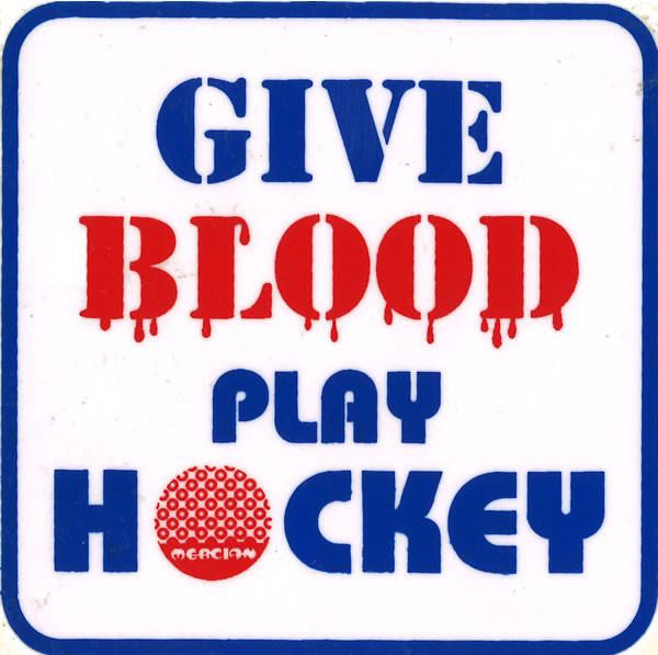 Give Blood Play Hockey Decal