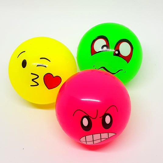 Mercian Emoji Ball - Bag of 12 Assorted : HB64 :  image of 3 colours