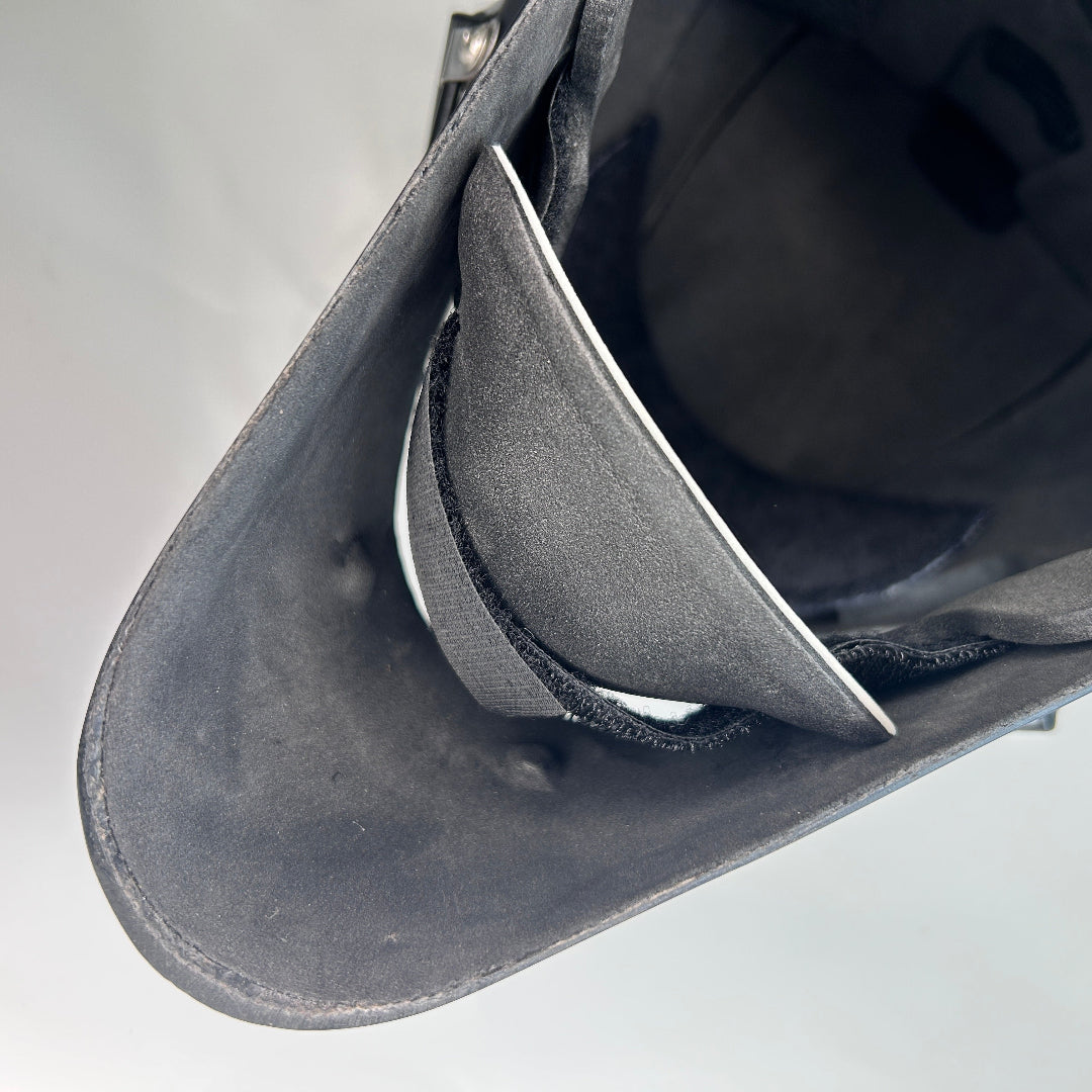 Close-up of a field hockey helmet chinstrap