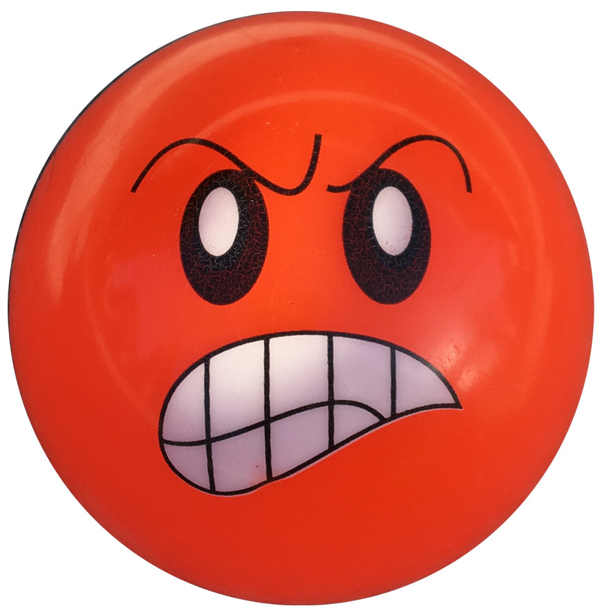 Mercian Emoji Ball - Bag of 12 Assorted : HB64 : orange angry