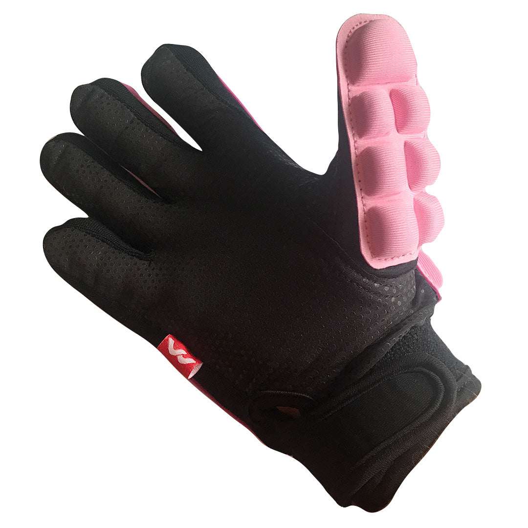 Mercian Pink Field Hockey Gloves Black Palm