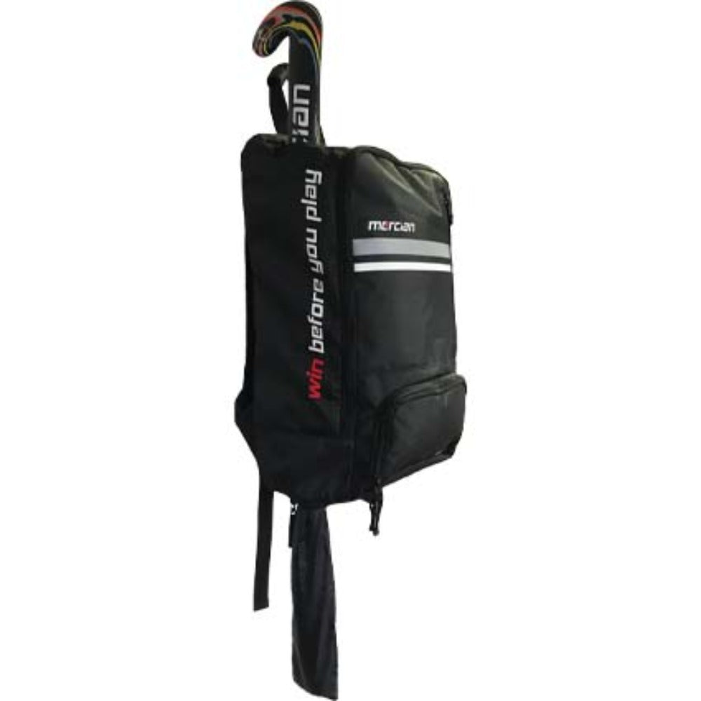 Mercian Black Field Hockey Stick Bag backpack side view