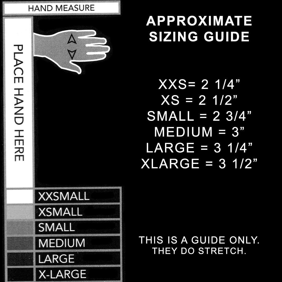 Mercian Genesis 0.2 Thermal Glove sizing chart