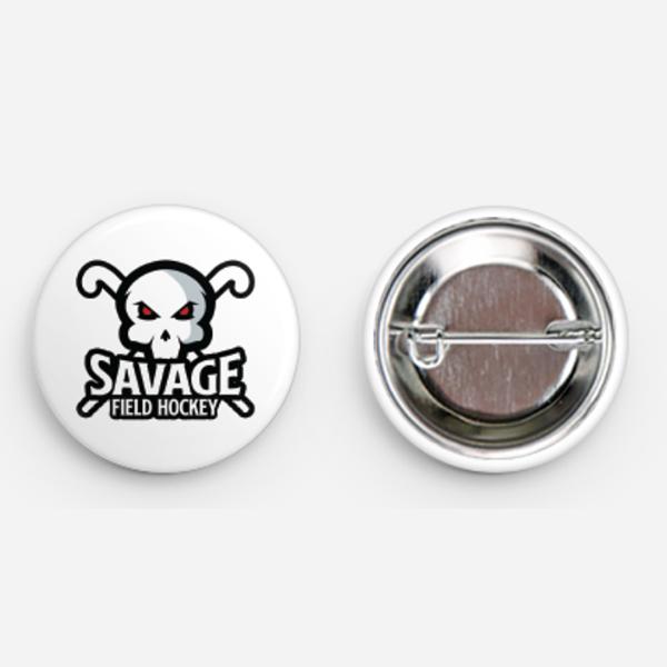 Savage Field Hockey Round Button