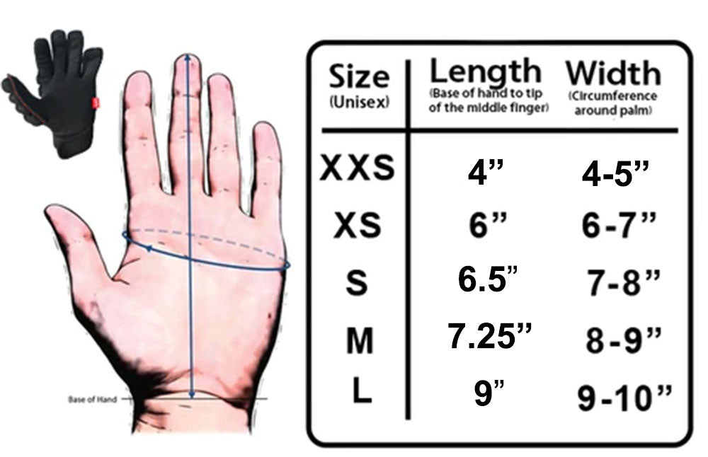 Mercian Glove Sizing Chart